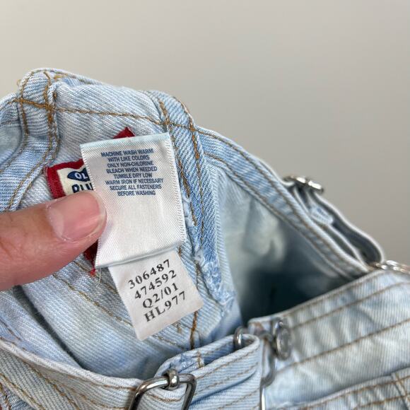 Vintage Old Navy Light Wash Blue Jean Overalls 6-12 Months - Picture 6 of 8